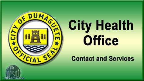 dumaguete city health office contact number|City Health Office Map .